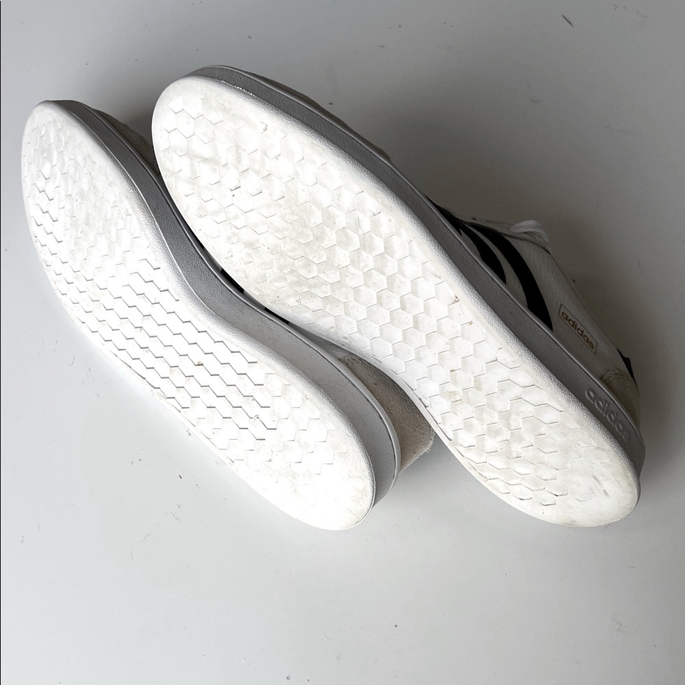 Adidas Grand Court SE Cloud White/Black/Orbit Grey 3 Stripe Leather Suede 11 - Picture 11 of 13